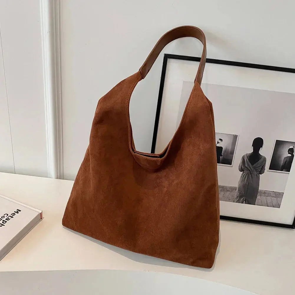 Minimalist Suede Tote Bag Women
