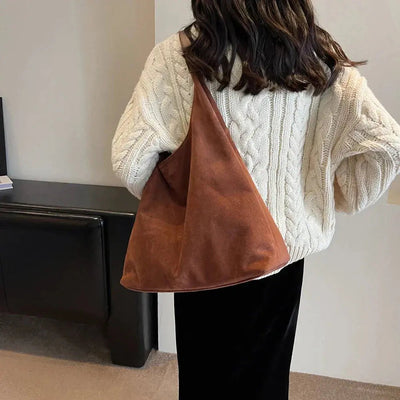 Minimalist Suede Tote Bag Women