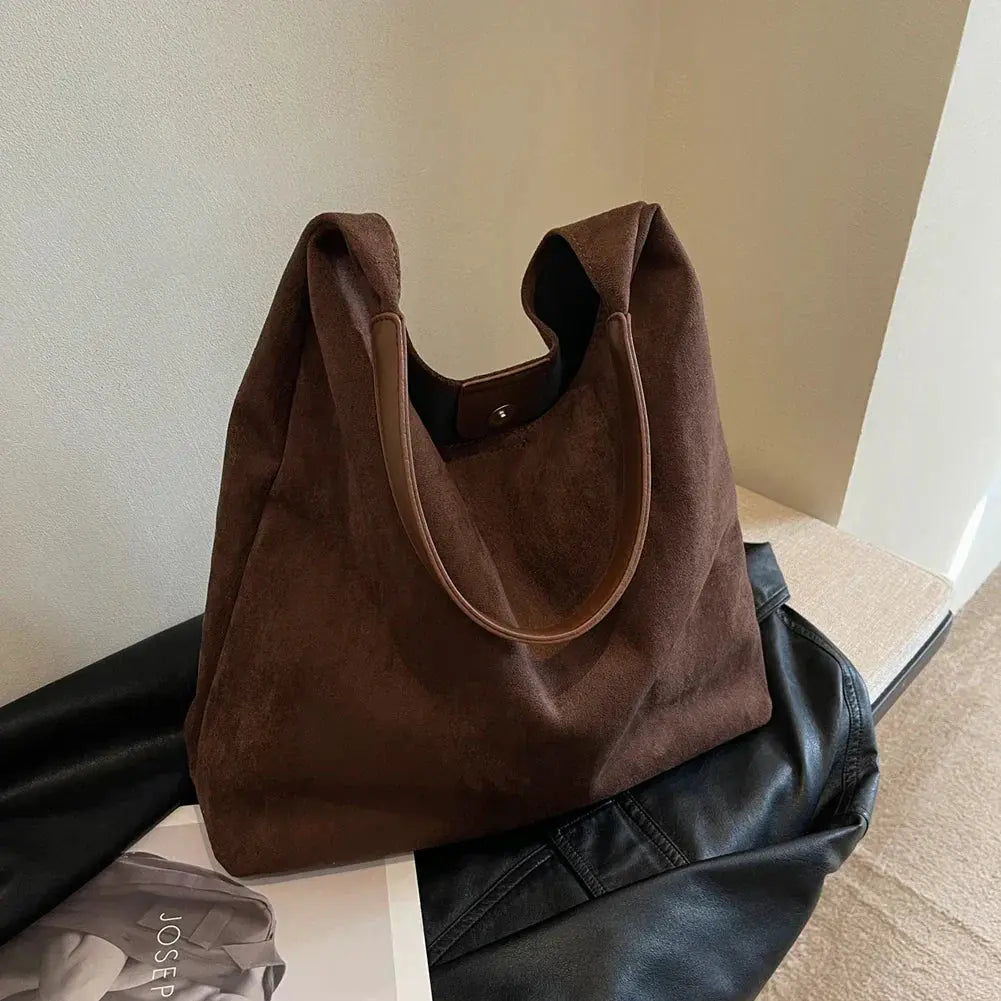 Minimalist Suede Tote Bag Women
