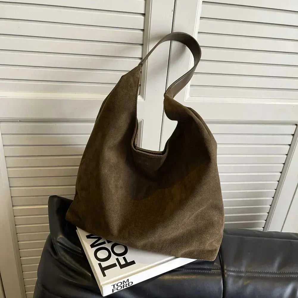 Minimalist Suede Tote Bag Women