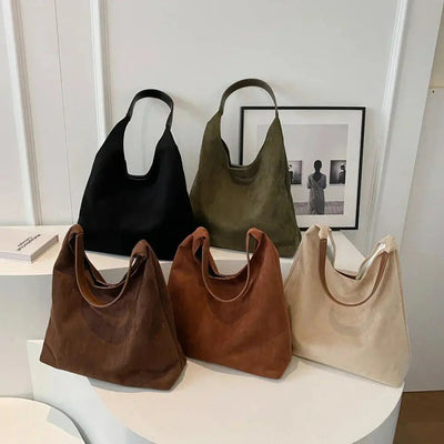Minimalist Suede Tote Bag Women