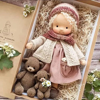 Handmade Waldorf Cotton Plush Doll