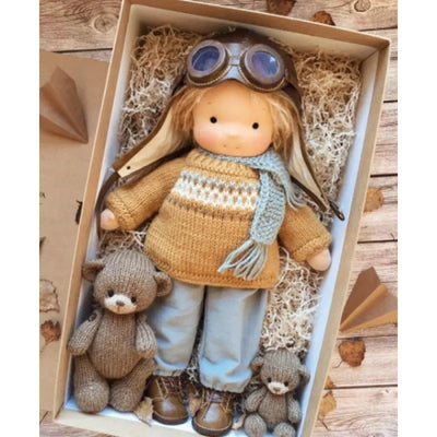 Handmade Waldorf Cotton Plush Doll