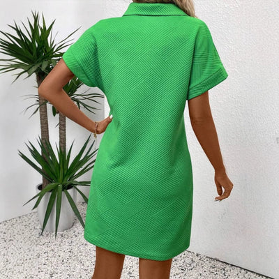 Polo Collar Women's Mini Dress