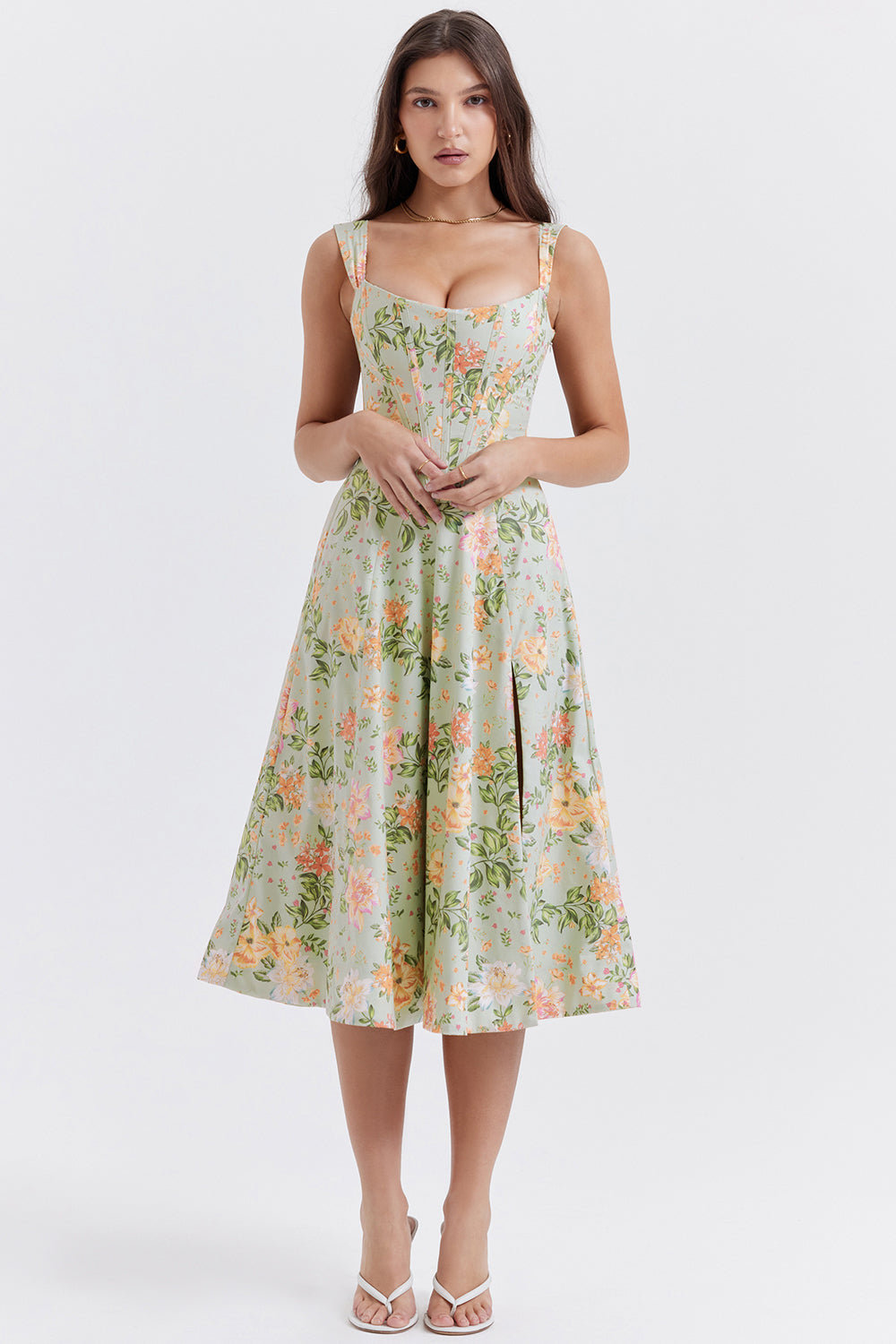 Floral Corset Summer Dress Women