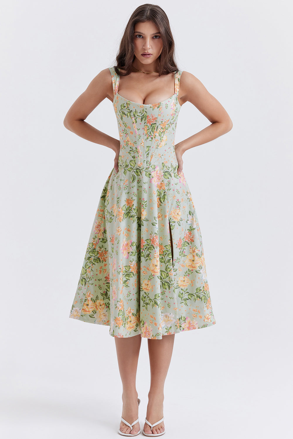 Floral Corset Summer Dress Women
