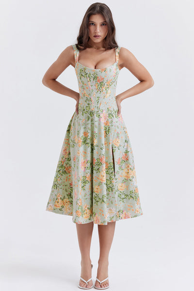 Floral Corset Summer Dress Women