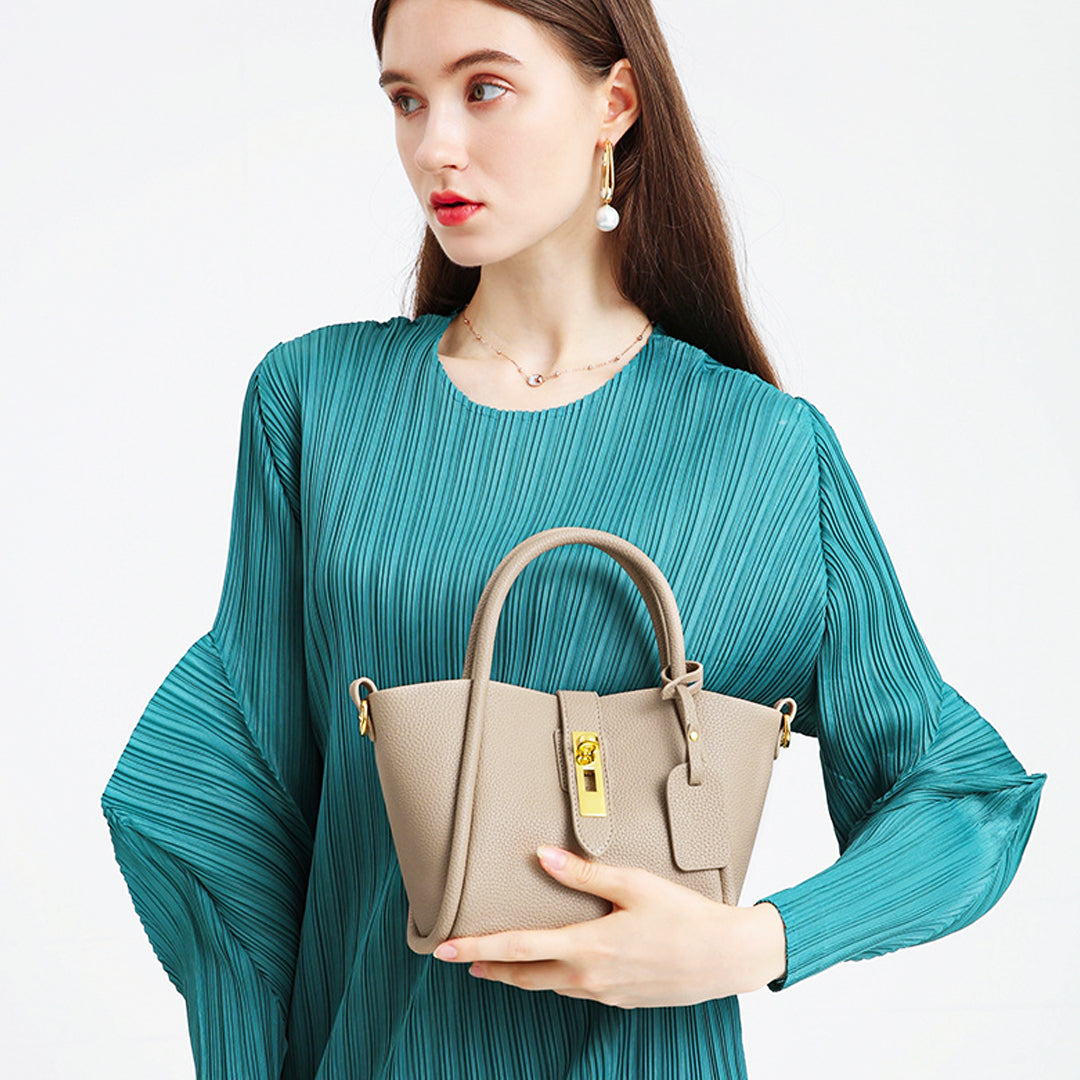 Structured Leather Crossbody Handbag Women