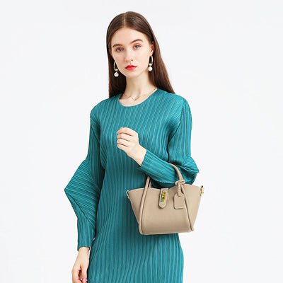 Structured Leather Crossbody Handbag Women