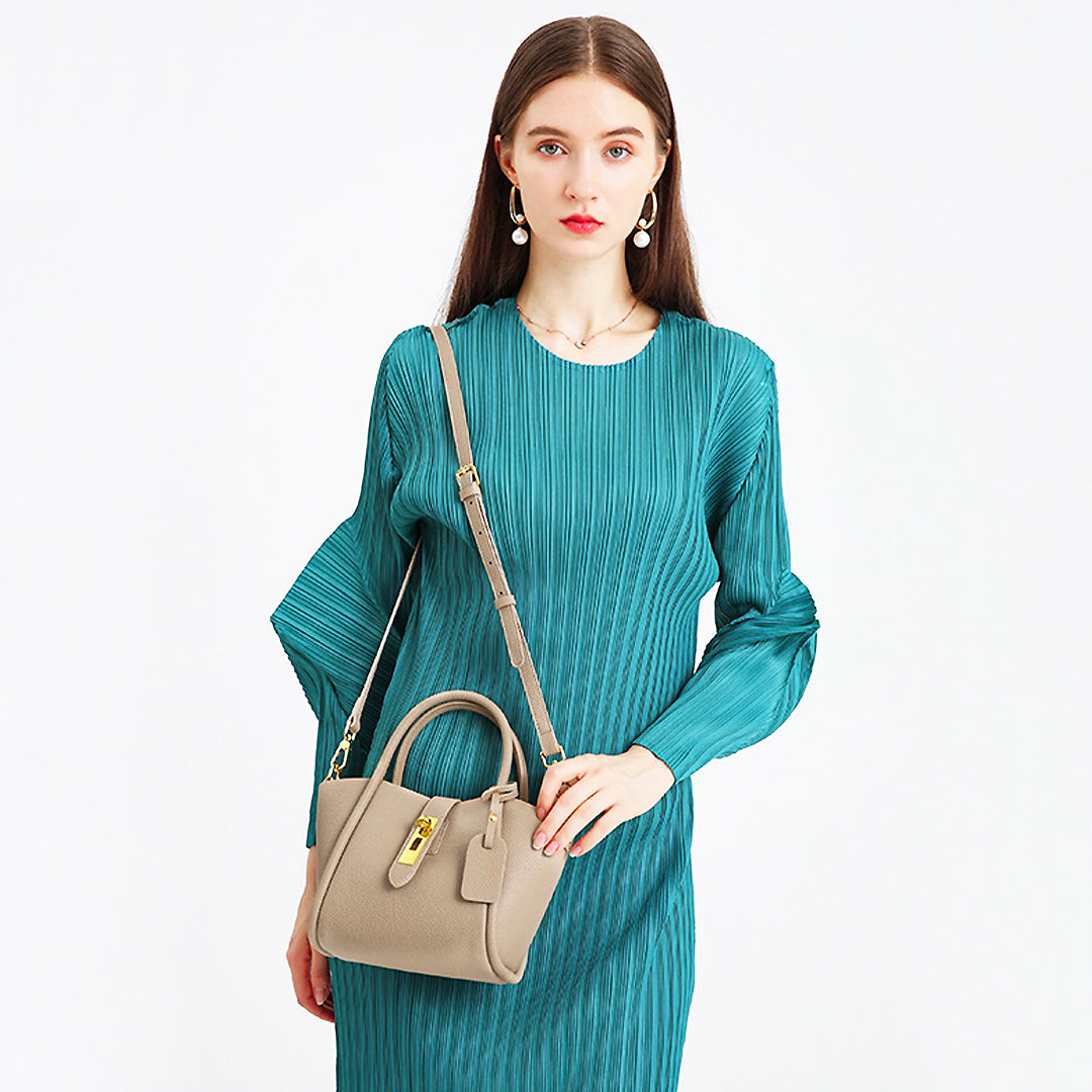 Structured Leather Crossbody Handbag Women