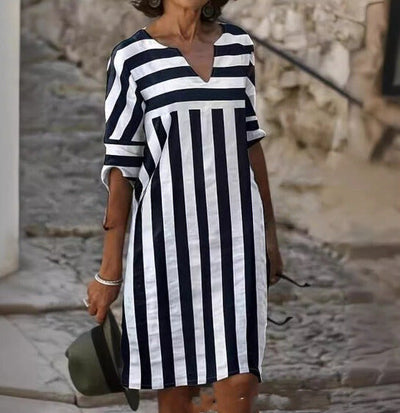 Summer Striped Women's Mini Dress