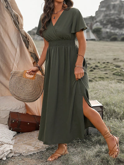 Short Sleeve Summer Maxi Dress Women