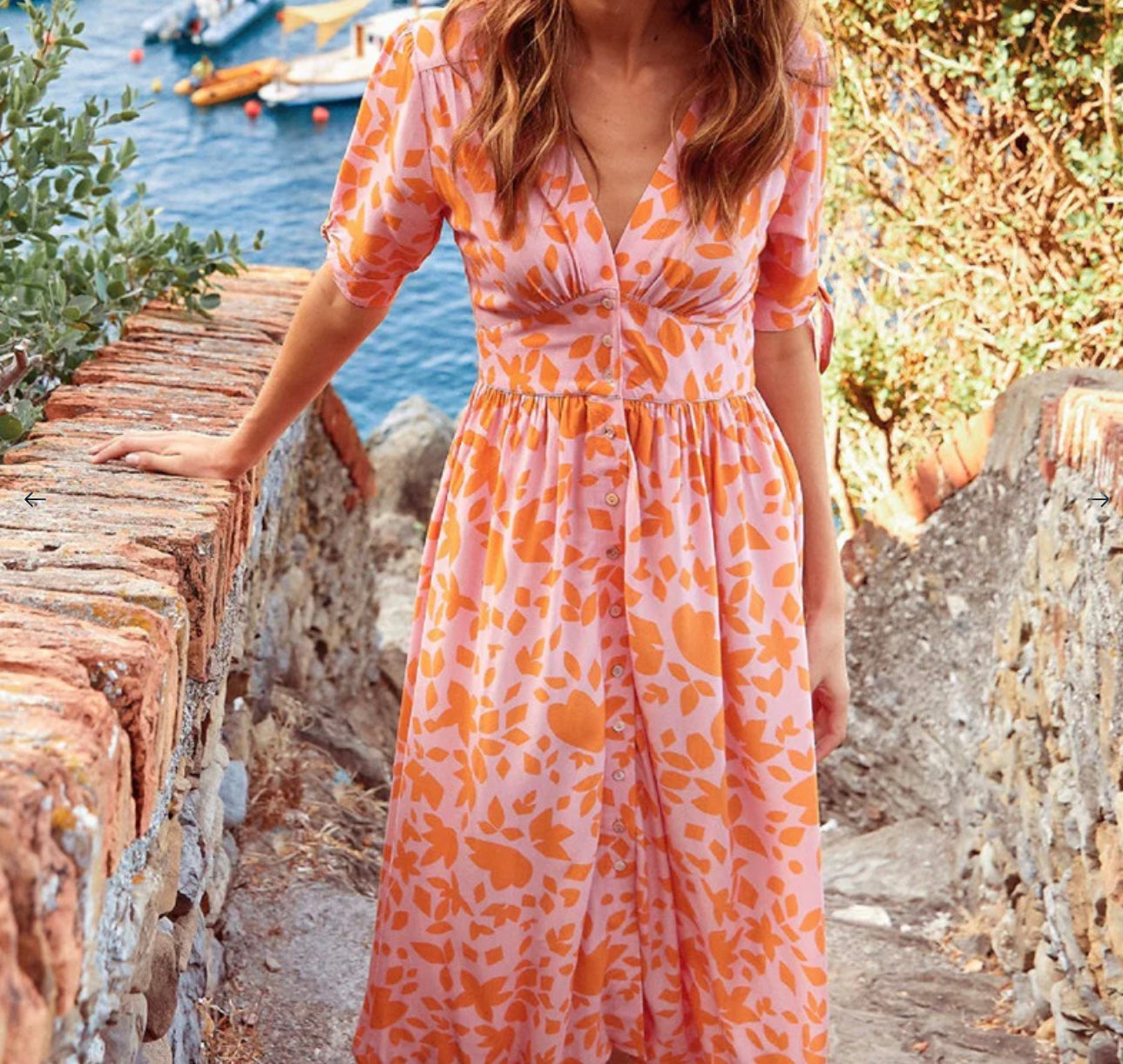 Floral V-Neck Women’s Summer Dress