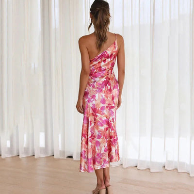 FloraChic Romantic Pleated Floral Dress