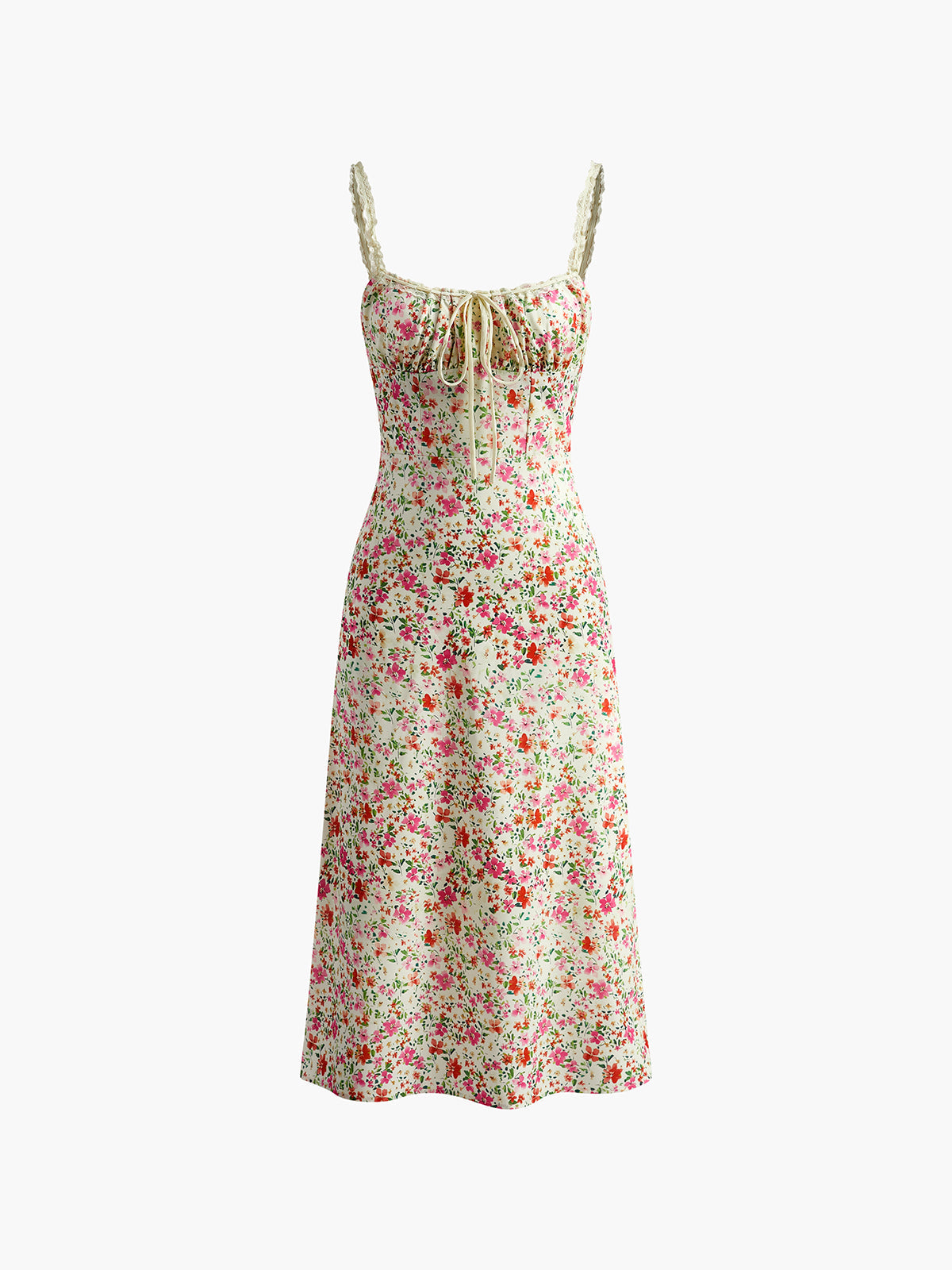 Floral Print Women's Midi Dress