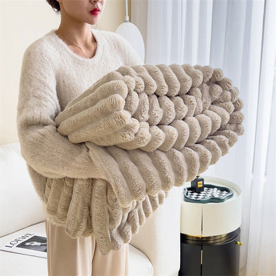 Faux Fur Fluffy Throw Blanket