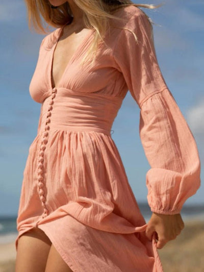 Long Sleeve Summer Maxi Dress Women