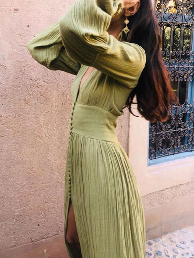 Long Sleeve Summer Maxi Dress Women