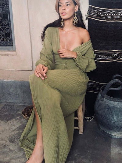 Long Sleeve Summer Maxi Dress Women
