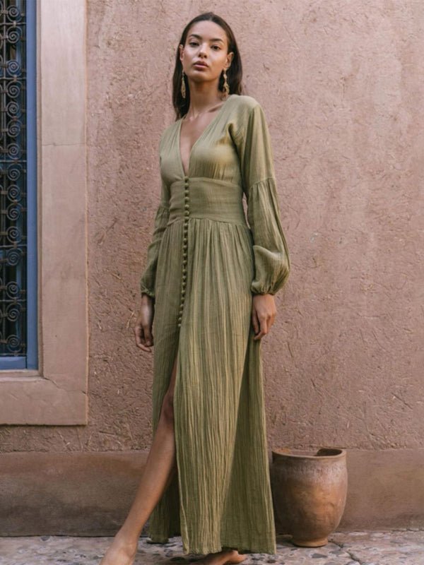 Long Sleeve Summer Maxi Dress Women