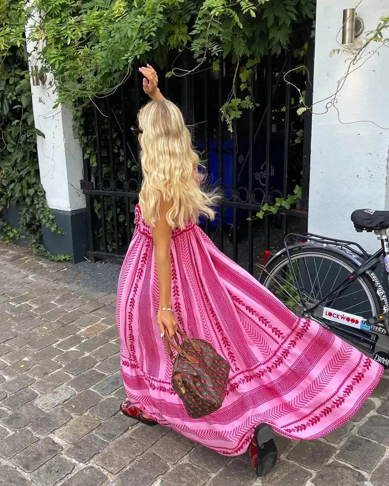 Boho Summer Maxi Dress Women