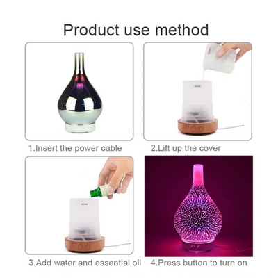 LED Esential Oil Aroma Diffuser