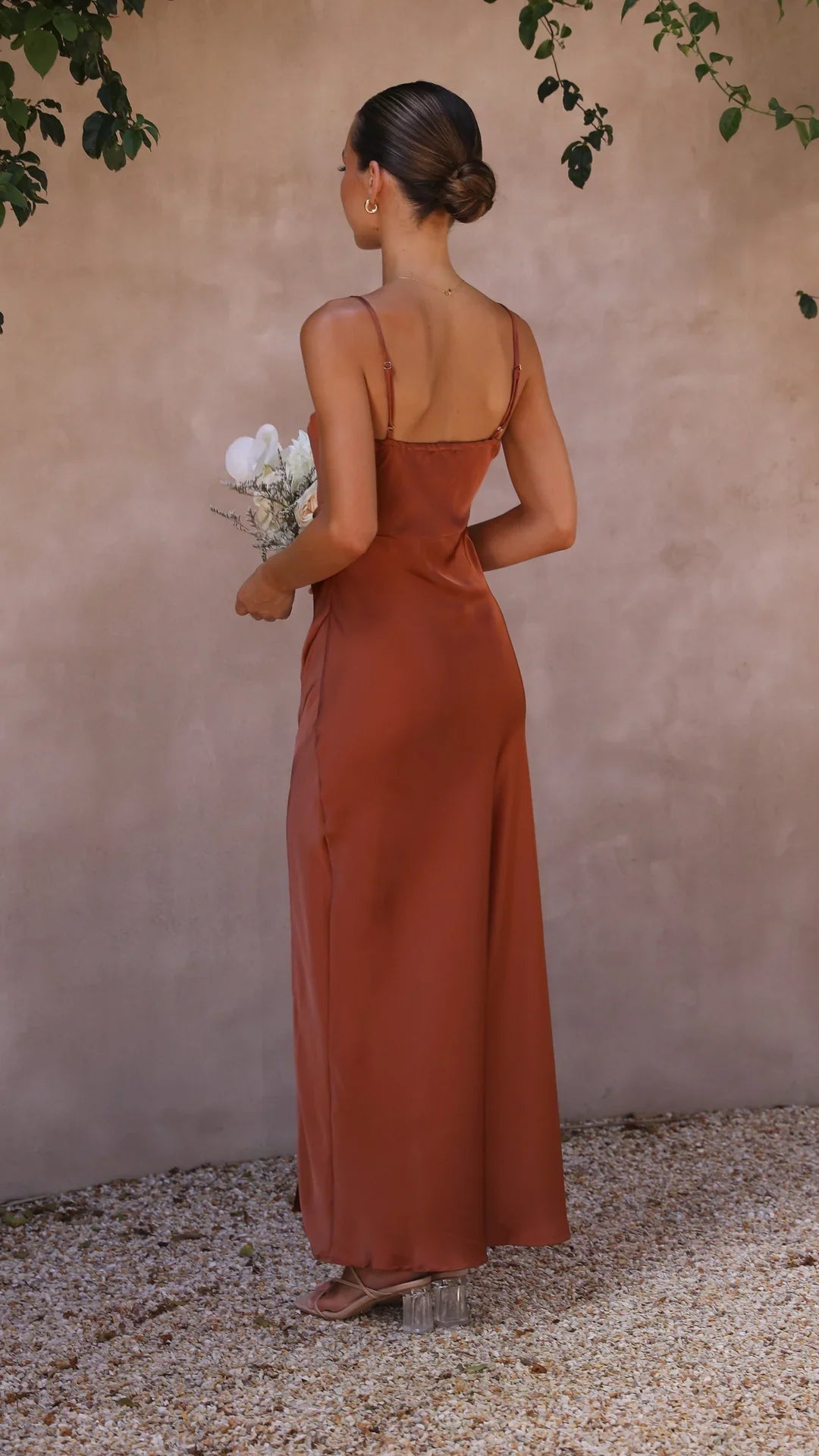 Side Split Bridesmaid Maxi Dress Women