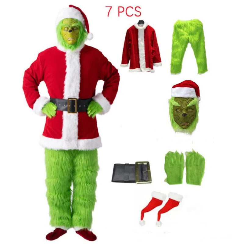 Grinch Christmas Holloween Costume Set