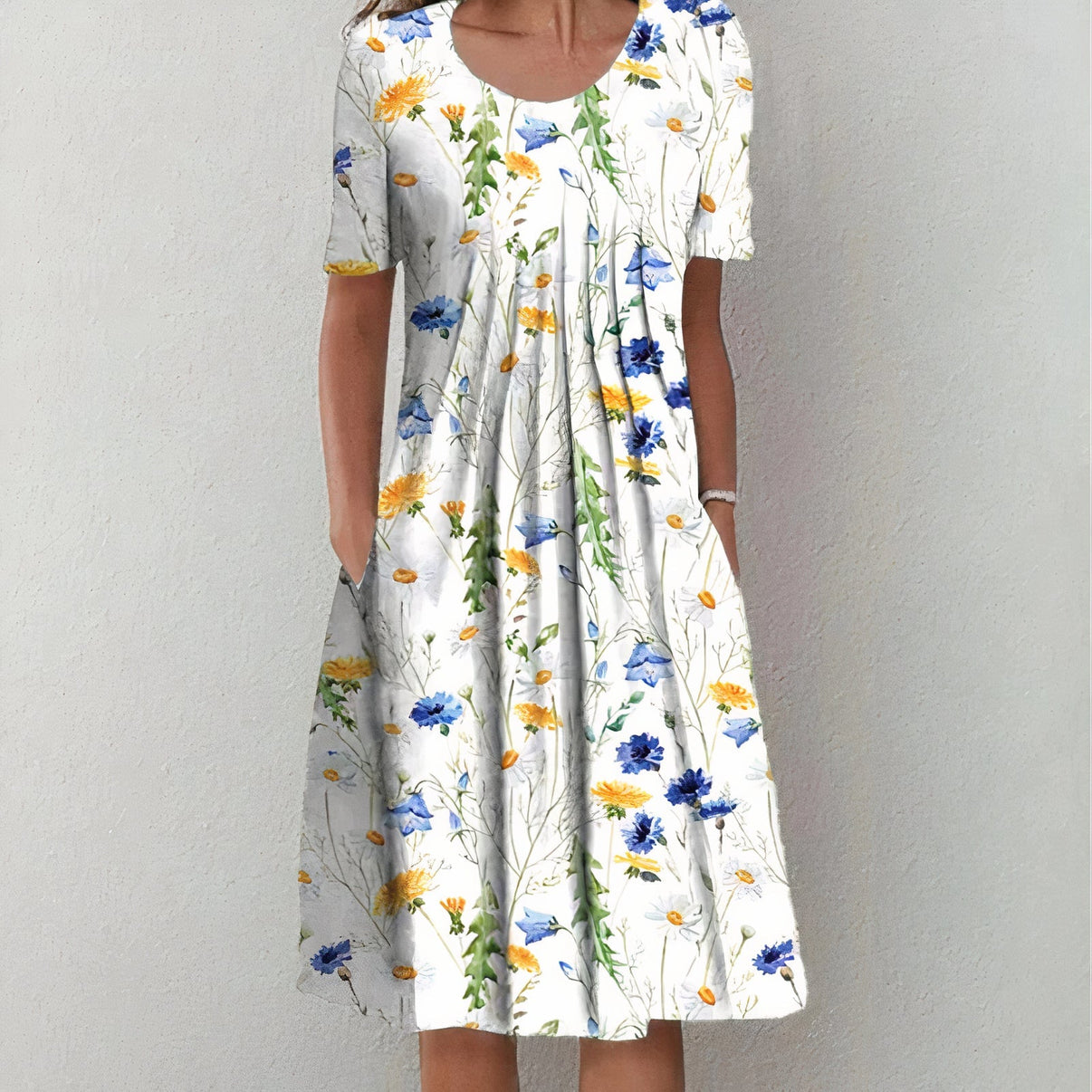 Floral Cotton Women's Midi Dress