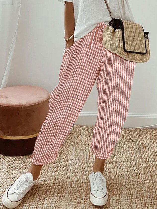 Lightweight Leisure Fit Linen Trousers