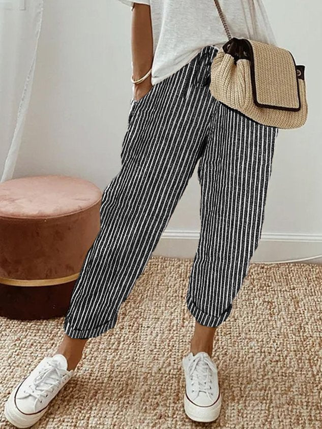 Lightweight Leisure Fit Linen Trousers