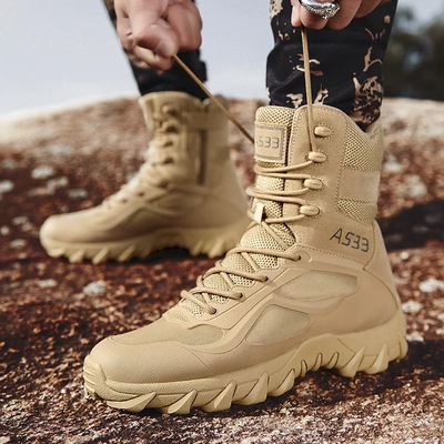 Durable, waterproof tactical boots for hiking, climbing and outdoor work.
