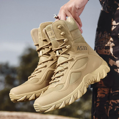 Durable, waterproof tactical boots for hiking, climbing and outdoor work.