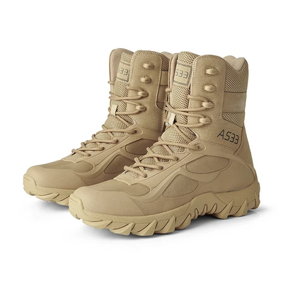 Durable, waterproof tactical boots for hiking, climbing and outdoor work.