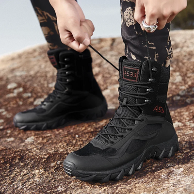 Durable, waterproof tactical boots for hiking, climbing and outdoor work.