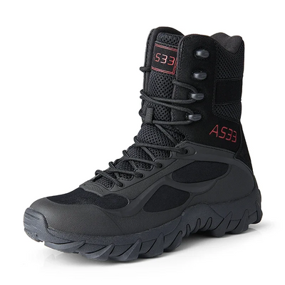 Durable, waterproof tactical boots for hiking, climbing and outdoor work.