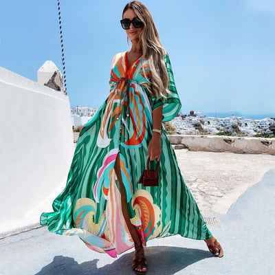 Bohemian Print Summer Maxi Dress