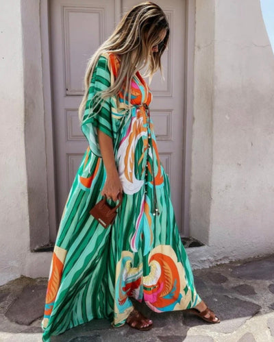Bohemian Print Summer Maxi Dress