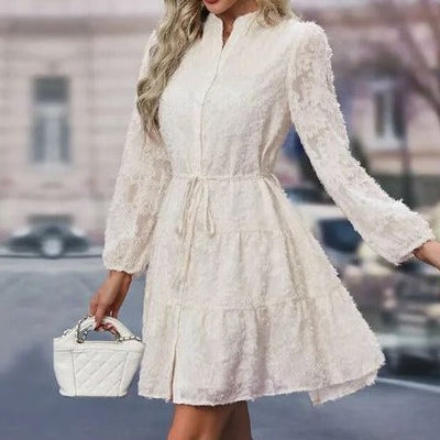 Long Sleeve Lace Mini Dress Women