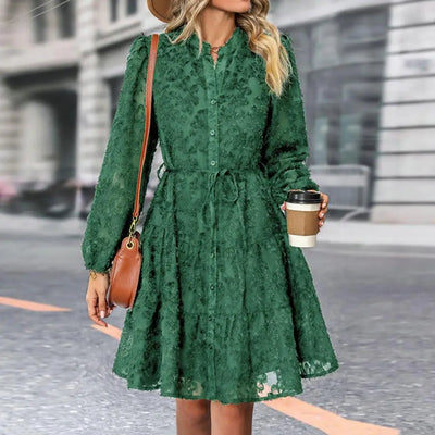 Long Sleeve Lace Mini Dress Women