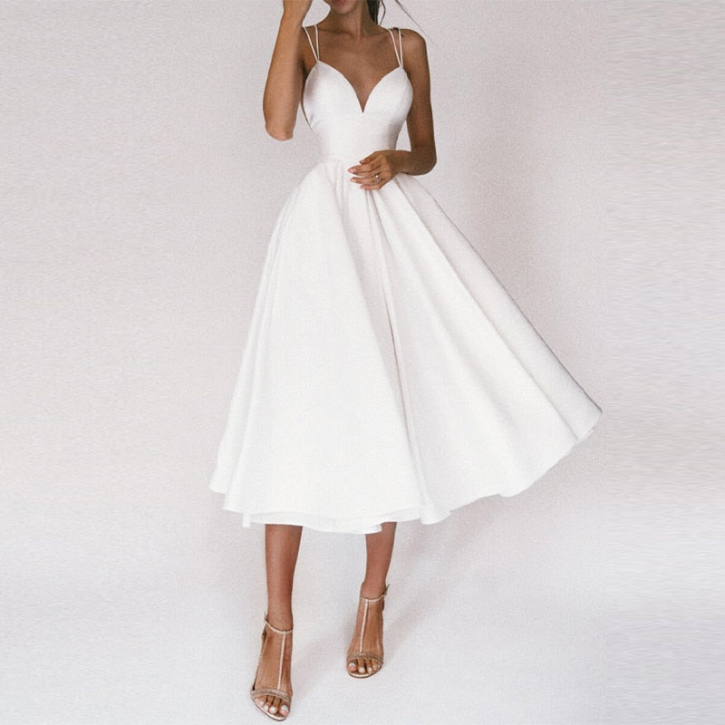 Classic V-neck Women's Formal Dress