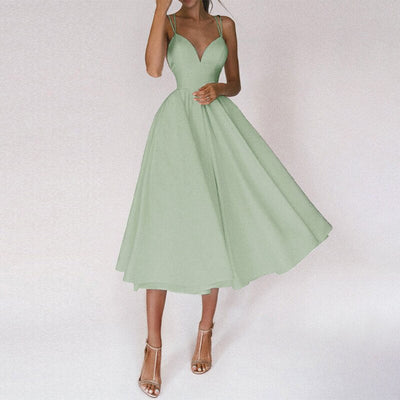 Classic V-neck Women's Formal Dress