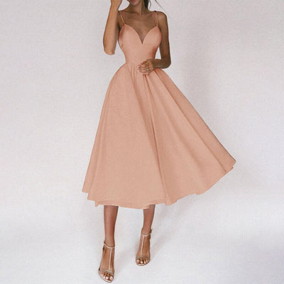 Classic V-neck Women's Formal Dress