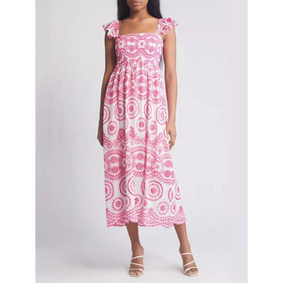 Ruffle Sleeves Summer Maxi Dress Women