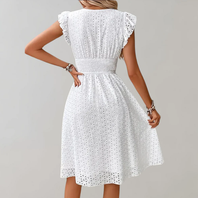 Summer Eyelet Women's White Dress