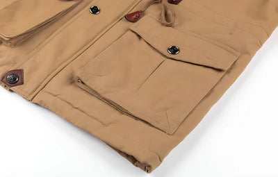 Waterproof tactical outdoor jacket for men with a breathable and durable design for outdoor activities.