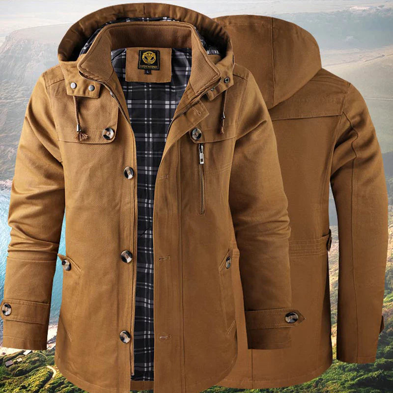 Aussietactix men's insulated jacket for cold weather, water and wind repellent.