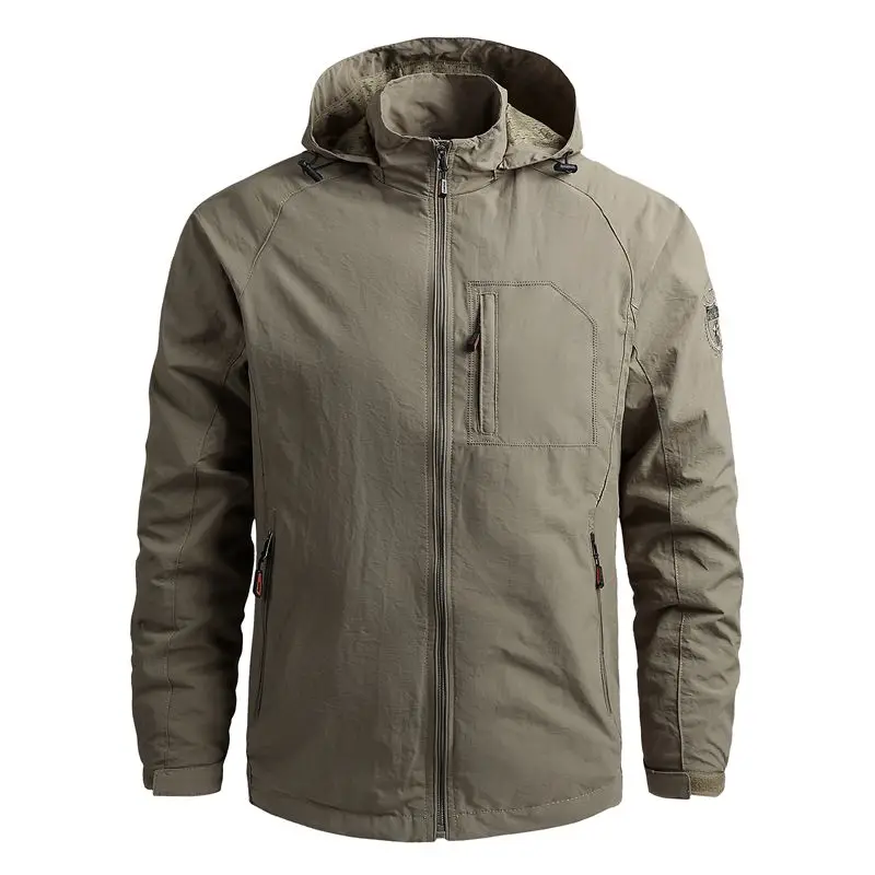 Aussietactix Men's Outdoor Water Resistant Wind Jacket, breathable and windproof for outdoor adventures.