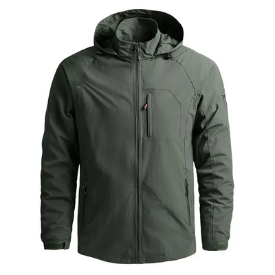 Aussietactix Men's Outdoor Water Resistant Wind Jacket, breathable and windproof for outdoor adventures.