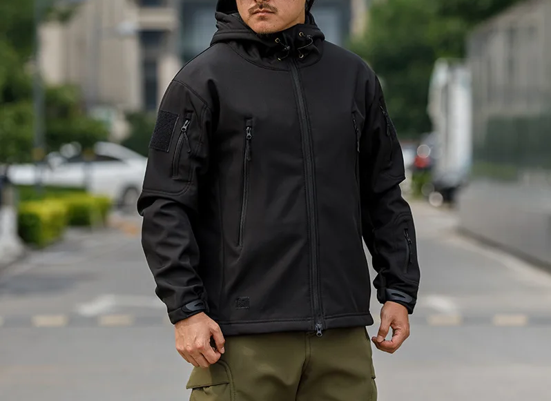 Aussietactix Tactical Sharkskin Jacket - Durable, warm and water-repellent for outdoor use.